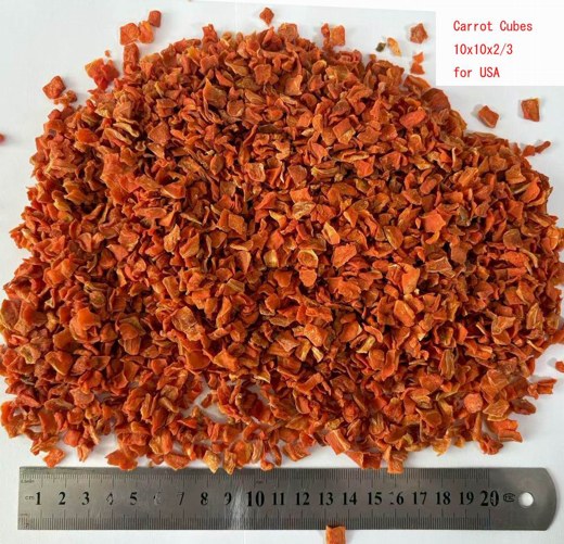 Representative dehydrated vegetable ingredients